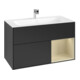 V&B Waschtischunterschrank Finion Reg re si Gr m Lac, Black matt lacquer-3