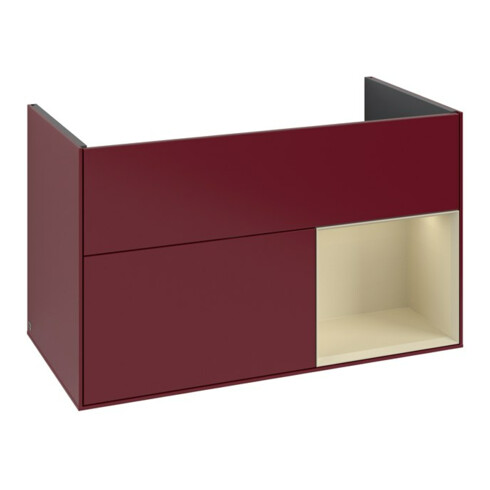 V&B Waschtischunterschrank Finion Reg re si Grey Matt Lacquer, Peony Matt