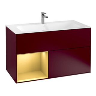 V&B Waschtischunterschrank Finion Regal links Gold matt, Peony Matt