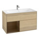 V&B Waschtischunterschrank Finion Regal links Walnut veneer, Oak Veneer-1