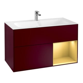 V&B Waschtischunterschrank Finion Regal rechts Gold matt, Peony Matt