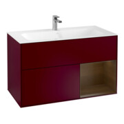 V&B Waschtischunterschrank Finion Regal rechts Walnut veneer, Peony Matt