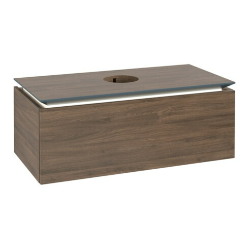 V&B Waschtischunterschrank Legato 100x38x50cm, WT m, m LED, Ariz. Oa