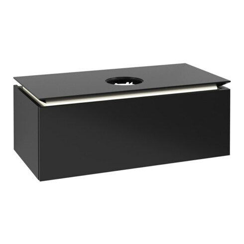 V&B Waschtischunterschrank Legato 100x38x50cm, WT m, m LED, bl ma Lac