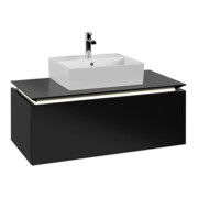 V&B Waschtischunterschrank Legato 100x38x50cm, WT m, m LED, bl ma Lac