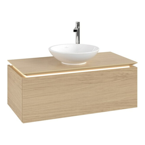 V&B Waschtischunterschrank Legato 100x38x50cm, WT m, m LED, Nord Oa