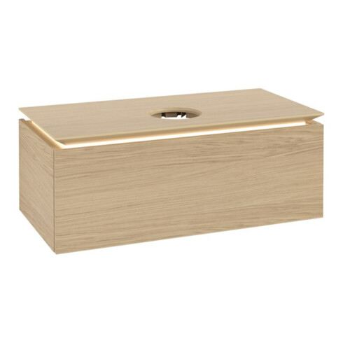 V&B Waschtischunterschrank Legato 100x38x50cm, WT m, m LED, Nord Oa