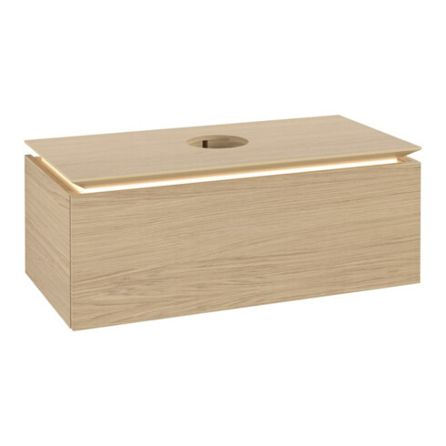 V&B Waschtischunterschrank Legato 100x38x50cm, WT m, m LED, Nord Oa