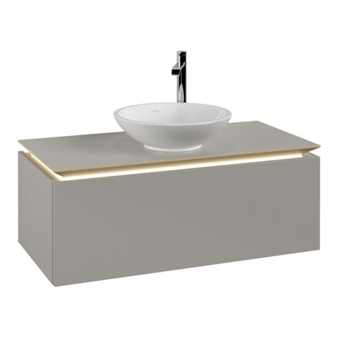 V&B Waschtischunterschrank Legato 100x38x50cm, WT m, m LED, so Gr