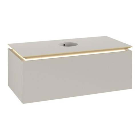 V&B Waschtischunterschrank Legato 100x38x50cm, WT m, m LED, so Gr