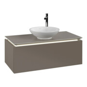 V&B Waschtischunterschrank Legato 100x38x50cm, WT m, m LED, Truffle Gr