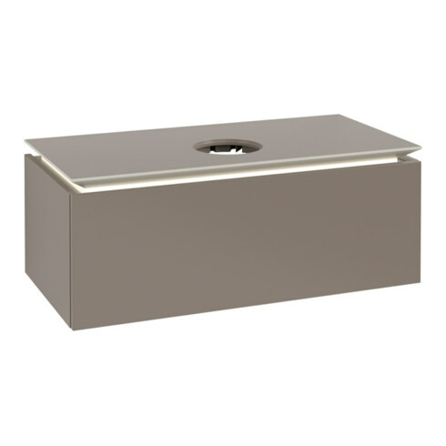 V&B Waschtischunterschrank Legato 100x38x50cm, WT m, m LED, Truffle Gr