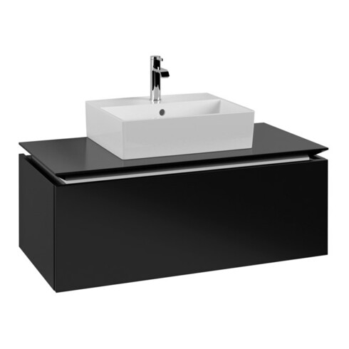 V&B Waschtischunterschrank Legato 100x38x50cm, WT mitt., bl Matt Lacquer