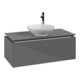 V&B Waschtischunterschrank Legato 100x38x50cm, WT mittig, Glossy Grey-3
