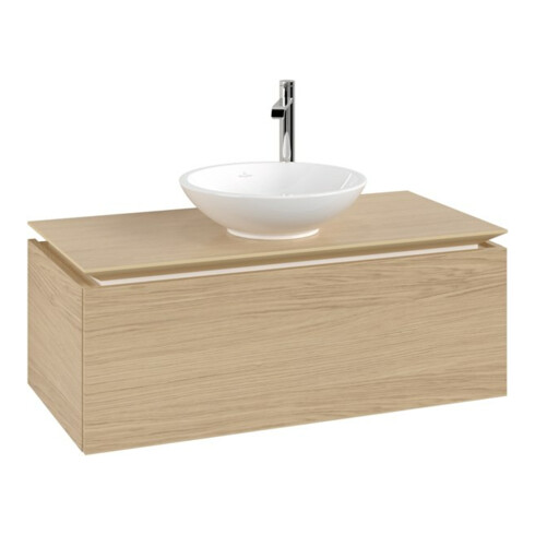V&B Waschtischunterschrank Legato 100x38x50cm, WT mittig, Nordic Oak