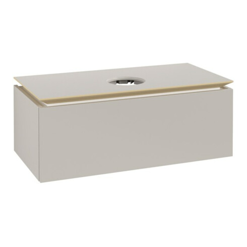 V&B Waschtischunterschrank Legato 100x38x50cm, WT mittig, Soft Grey