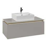 V&B Waschtischunterschrank Legato 100x38x50cm, WT mittig, Soft Grey