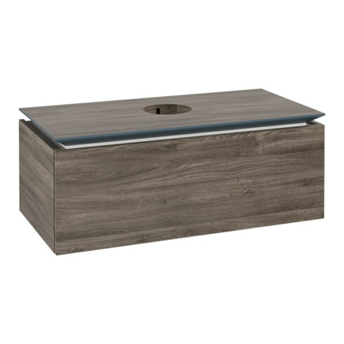 V&B Waschtischunterschrank Legato 100x38x50cm, WT mittig, Stone Oak