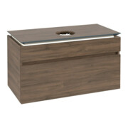 V&B Waschtischunterschrank Legato 100x55x50cm, WT m, m LED, Ariz. Oa