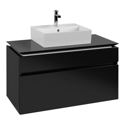 V&B Waschtischunterschrank Legato 100x55x50cm, WT m, m LED, bl ma Lac