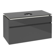 V&B Waschtischunterschrank Legato 100x55x50cm, WT m, m LED, glo Gr