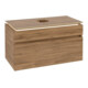 V&B Waschtischunterschrank Legato 100x55x50cm, WT m, m LED, Kan Oa-3