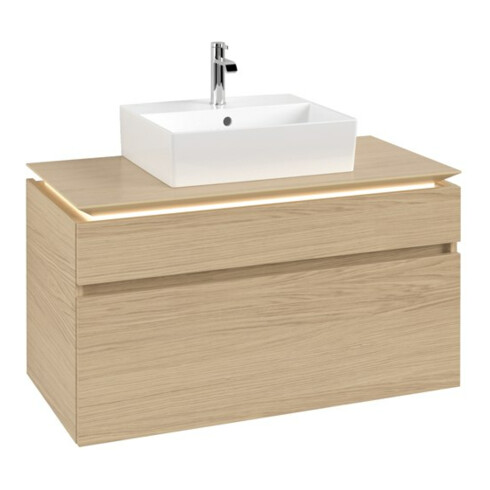 V&B Waschtischunterschrank Legato 100x55x50cm, WT m, m LED, Nord Oa