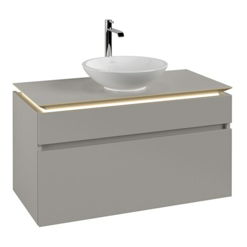 V&B Waschtischunterschrank Legato 100x55x50cm, WT m, m LED, so Gr