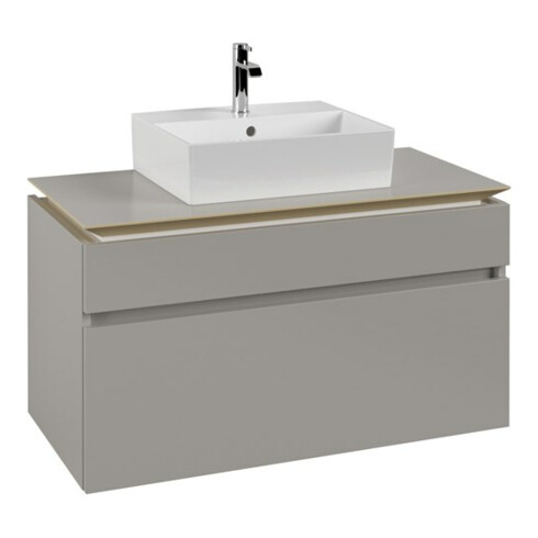 V&B Waschtischunterschrank Legato 100x55x50cm, WT m, m LED, so Gr