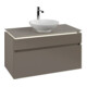 V&B Waschtischunterschrank Legato 100x55x50cm, WT m, m LED, Truffle Gr-1