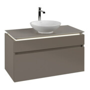 V&B Waschtischunterschrank Legato 100x55x50cm, WT m, m LED, Truffle Gr