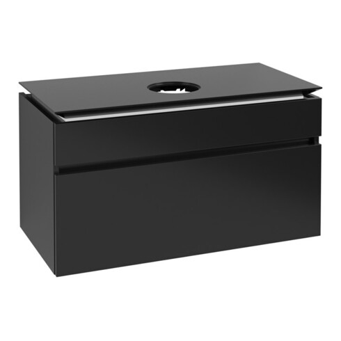 V&B Waschtischunterschrank Legato 100x55x50cm, WT mitt., bl Matt Lacquer