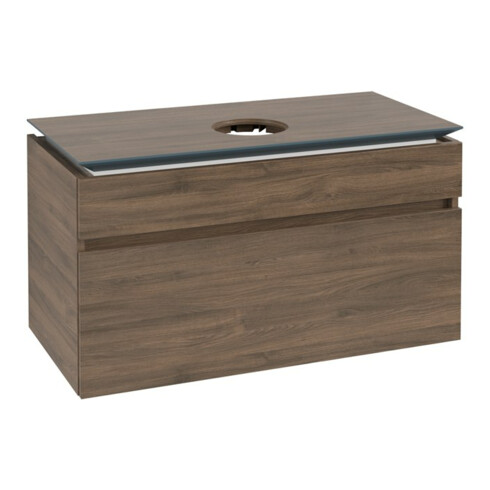 V&B Waschtischunterschrank Legato 100x55x50cm, WT mittig, Arizona Oak