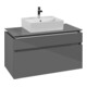 V&B Waschtischunterschrank Legato 100x55x50cm, WT mittig, Glossy Grey-1