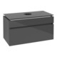V&B Waschtischunterschrank Legato 100x55x50cm, WT mittig, Glossy Grey-3