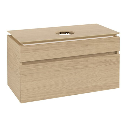 V&B Waschtischunterschrank Legato 100x55x50cm, WT mittig, Nordic Oak