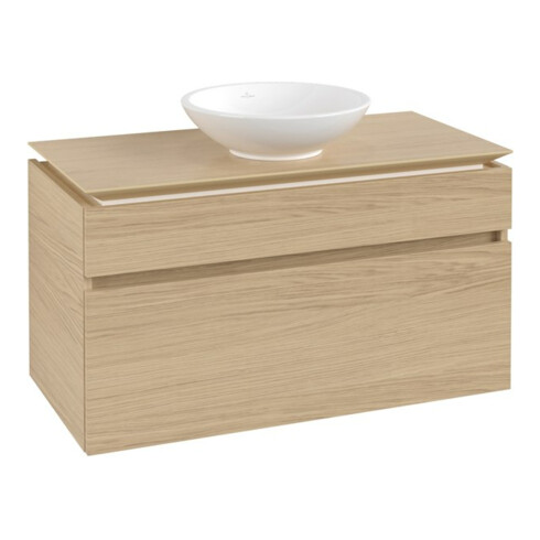 V&B Waschtischunterschrank Legato 100x55x50cm, WT mittig, Nordic Oak