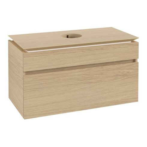 V&B Waschtischunterschrank Legato 100x55x50cm, WT mittig, Nordic Oak
