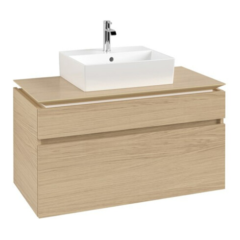 V&B Waschtischunterschrank Legato 100x55x50cm, WT mittig, Nordic Oak