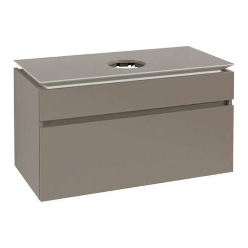 V&B Waschtischunterschrank Legato 100x55x50cm, WT mittig, Truffle Grey