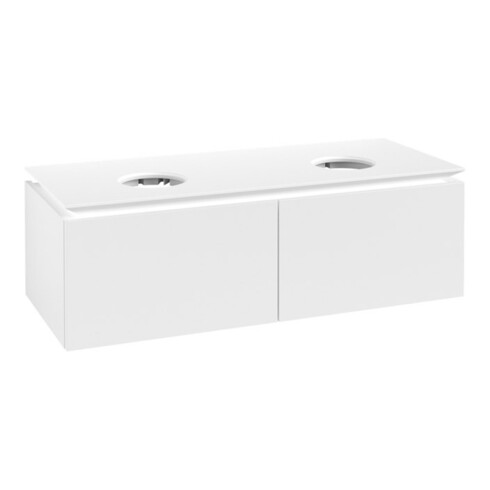 V&B Waschtischunterschrank Legato 120x38x50cm, f 2 Waschtische, White Matt