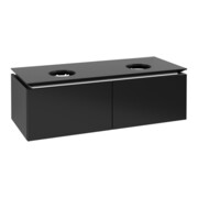 V&B Waschtischunterschrank Legato 120x38x50cm, f 2 WT, Black Matt Lacquer
