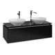 V&B Waschtischunterschrank Legato 120x38x50cm, f 2 WT, Black Matt Lacquer-3