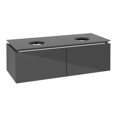 V&B Waschtischunterschrank Legato 120x38x50cm, f 2 WT, Glossy Grey