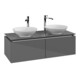 V&B Waschtischunterschrank Legato 120x38x50cm, f 2 WT, Glossy Grey-3