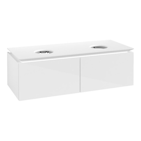 V&B Waschtischunterschrank Legato 120x38x50cm, f 2 WT, Glossy White