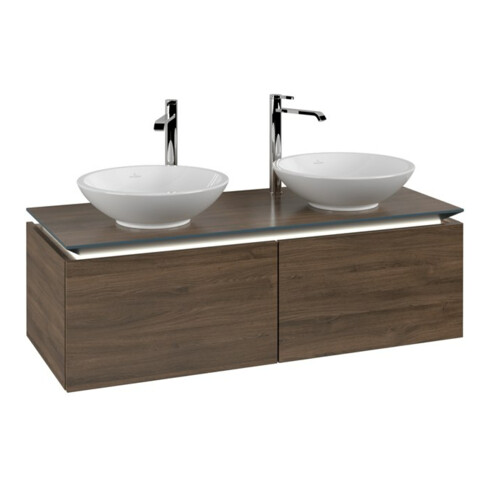 V&B Waschtischunterschrank Legato 120x38x50cm, f 2 WT, m LED, Ariz. Oa