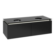 V&B Waschtischunterschrank Legato 120x38x50cm, f 2 WT, m LED, bl ma Lac