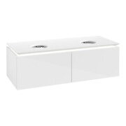 V&B Waschtischunterschrank Legato 120x38x50cm, f 2 WT, m LED, glo wh.