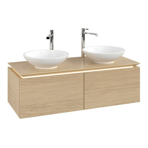 V&B Waschtischunterschrank Legato 120x38x50cm, f 2 WT, m LED, Nord Oa